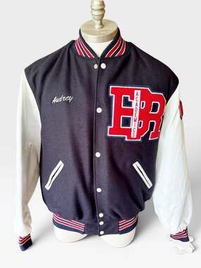 VTG Holloway Letterman Varsity Jacket L NWT USA Leather Big Rapids Cardinals 03